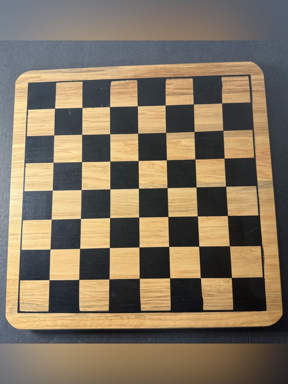 Classic Wooden Chess Board - Black and Natural